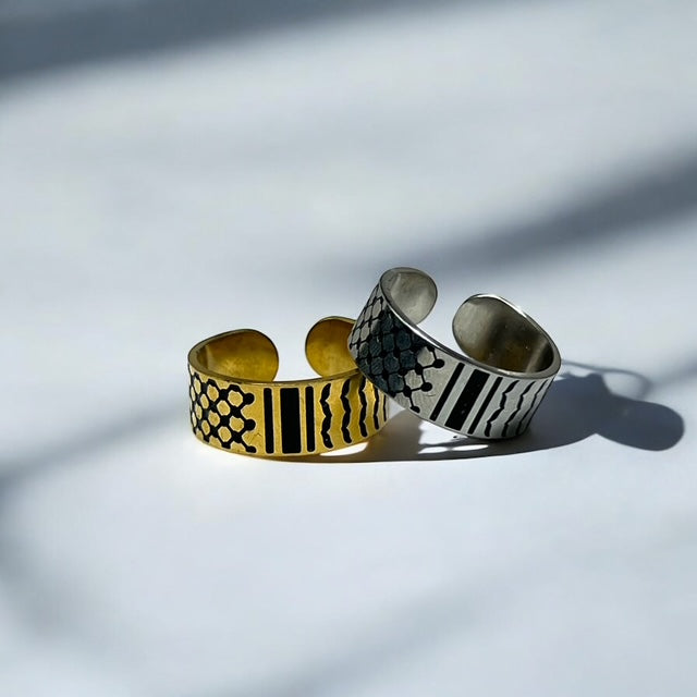 Keffiyeh Pattern Ring