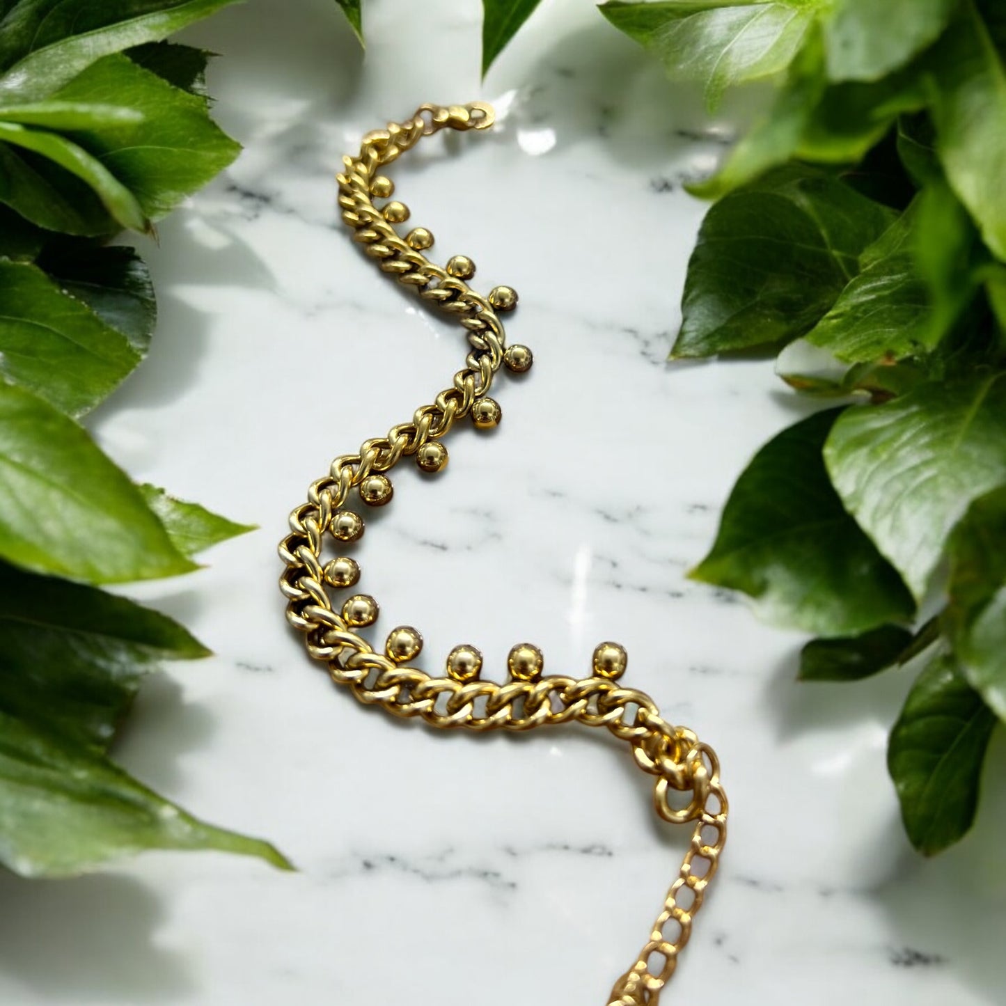 Zari Chain – Dotted Cuban Link Chain in Gold & Silver