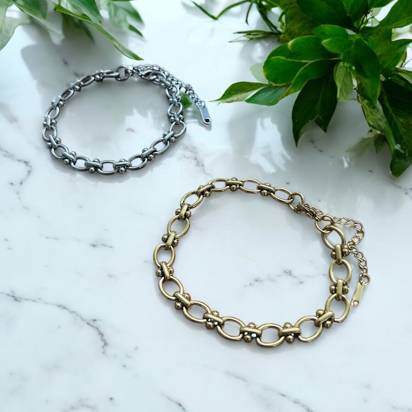 Qamar Link Chain Bracelet – Gold & Silver