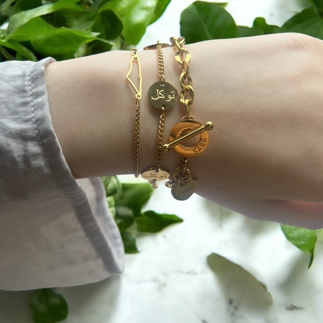 Palestine Map Adjustable Bracelet| Stainless Steel | Gold & Silver|