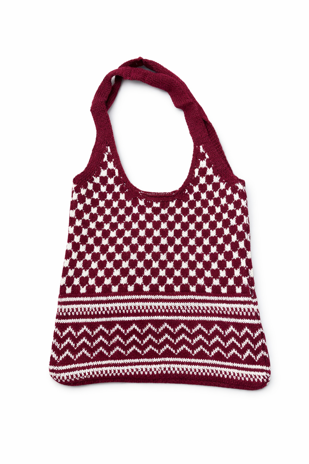 Knit Kuffiyeh Tote Bag | Salam Collective