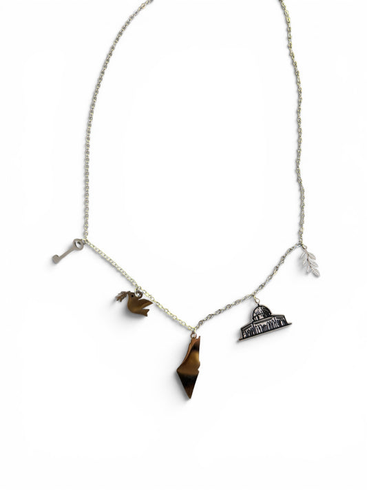 Palestine Heritage Charm Necklace