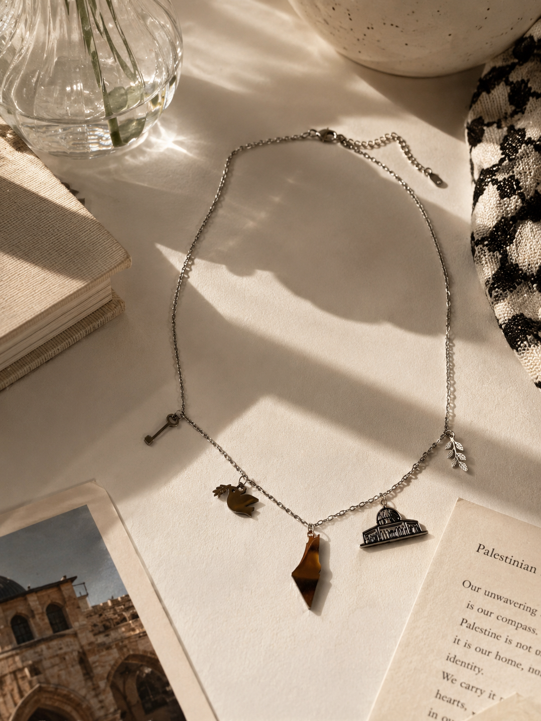 Palestine Heritage Charm Necklace