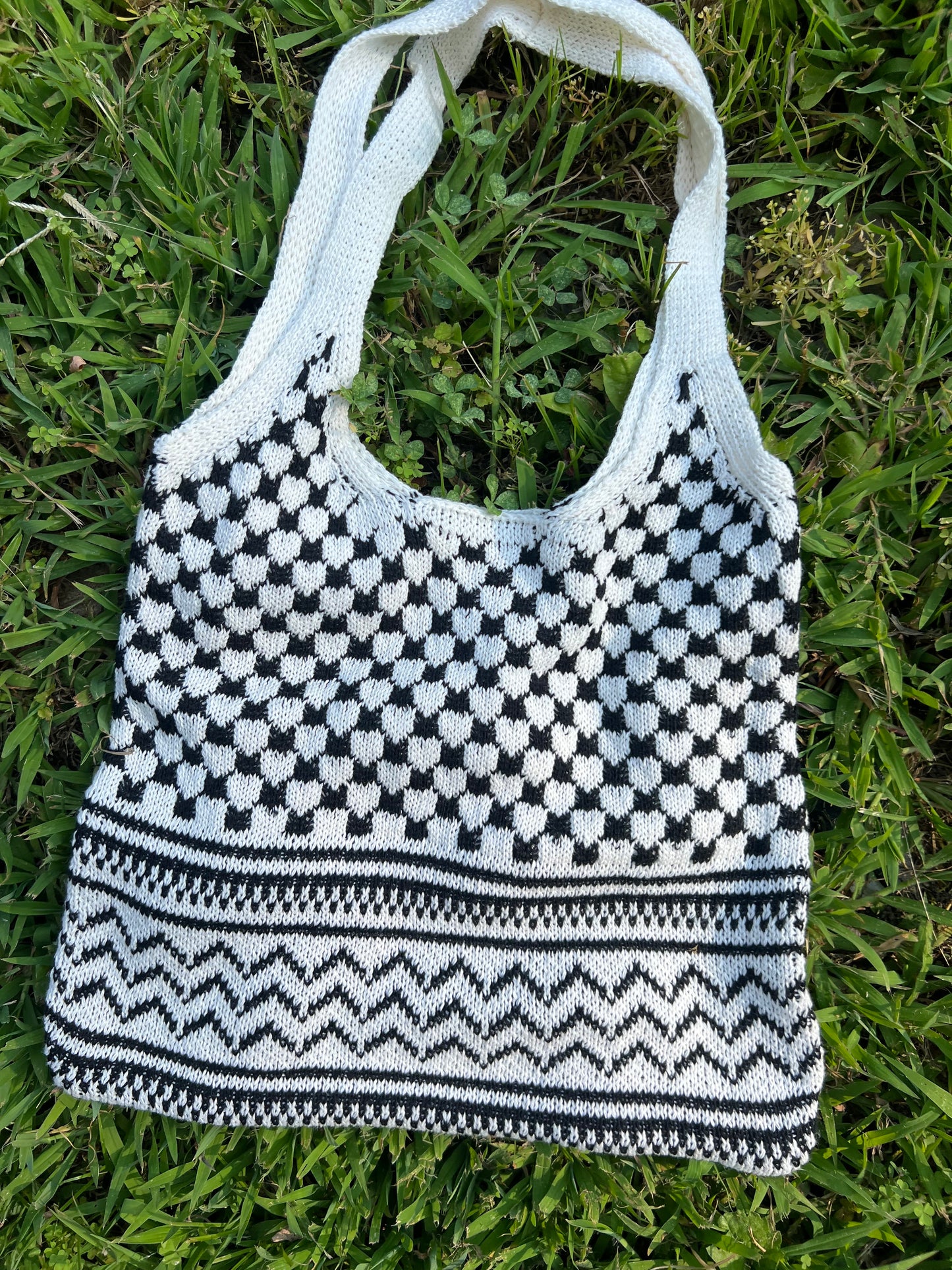 Knit Kuffiyeh Tote Bag | Salam Collective