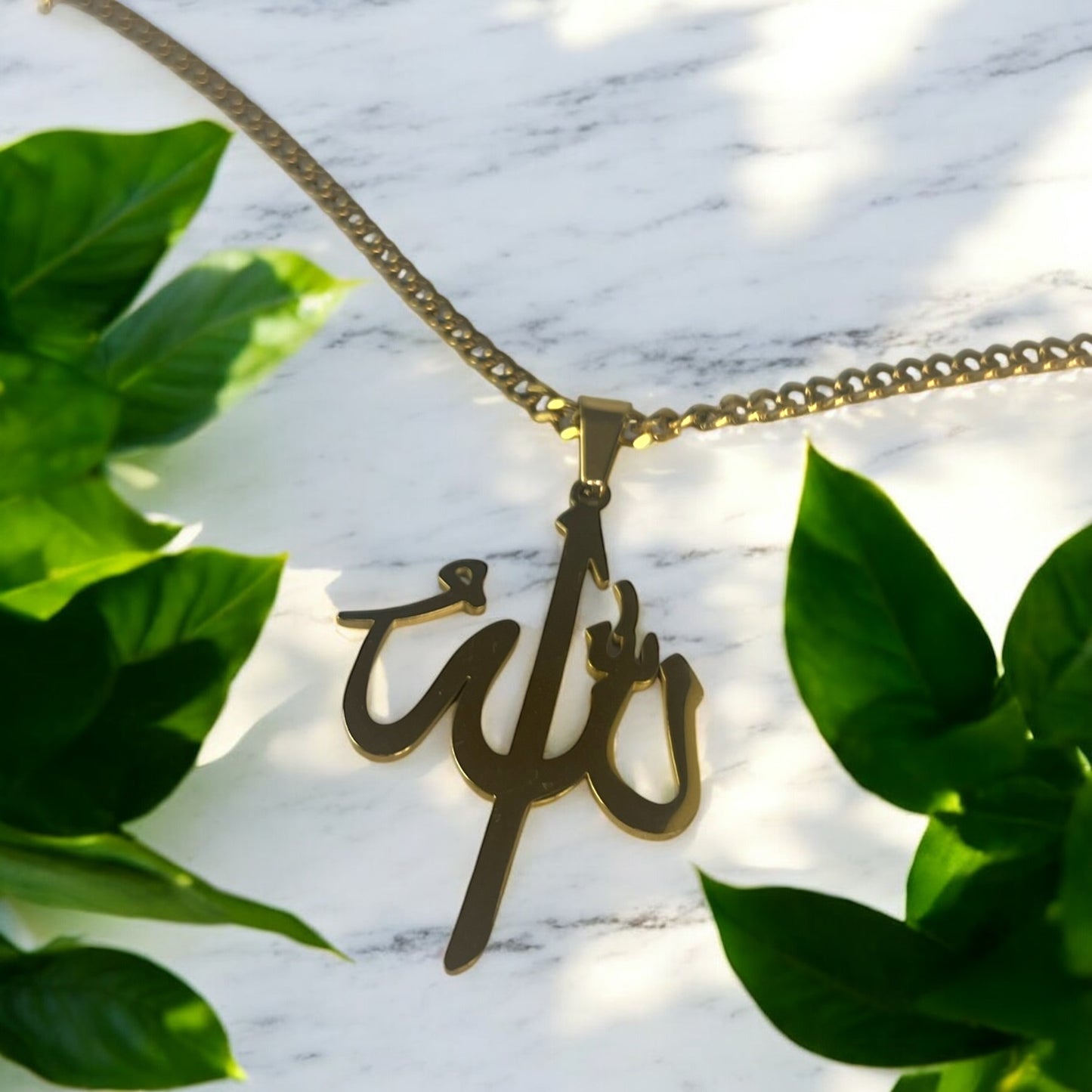 Allah Pendant Necklace – Gold, Silver, and Black | Stainless Steel