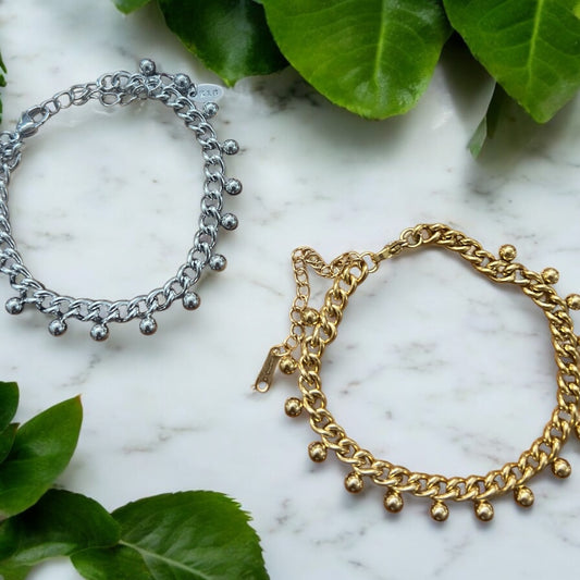 Zari Chain – Dotted Cuban Link Chain in Gold & Silver