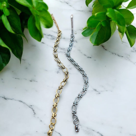 Qamar Link Chain Bracelet –  Gold & Silver