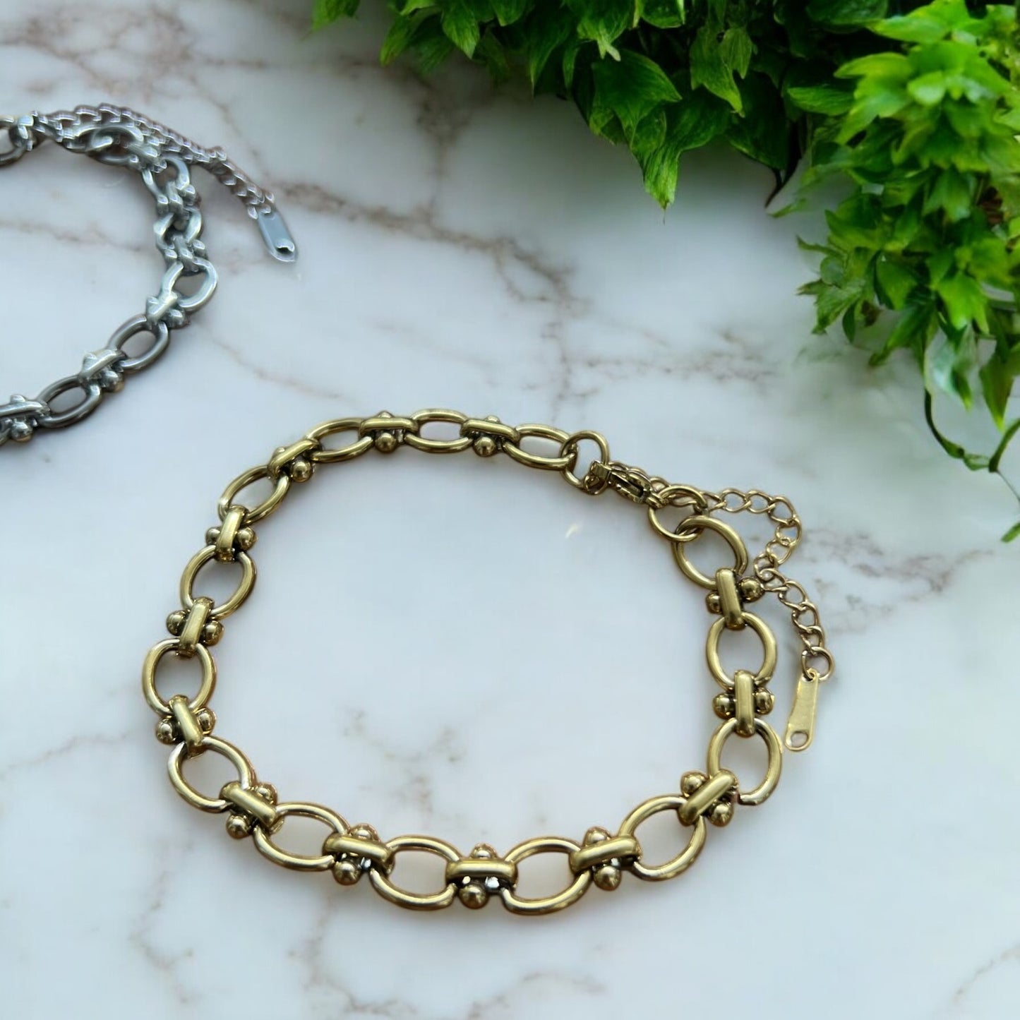 Qamar Link Chain Bracelet –  Gold & Silver