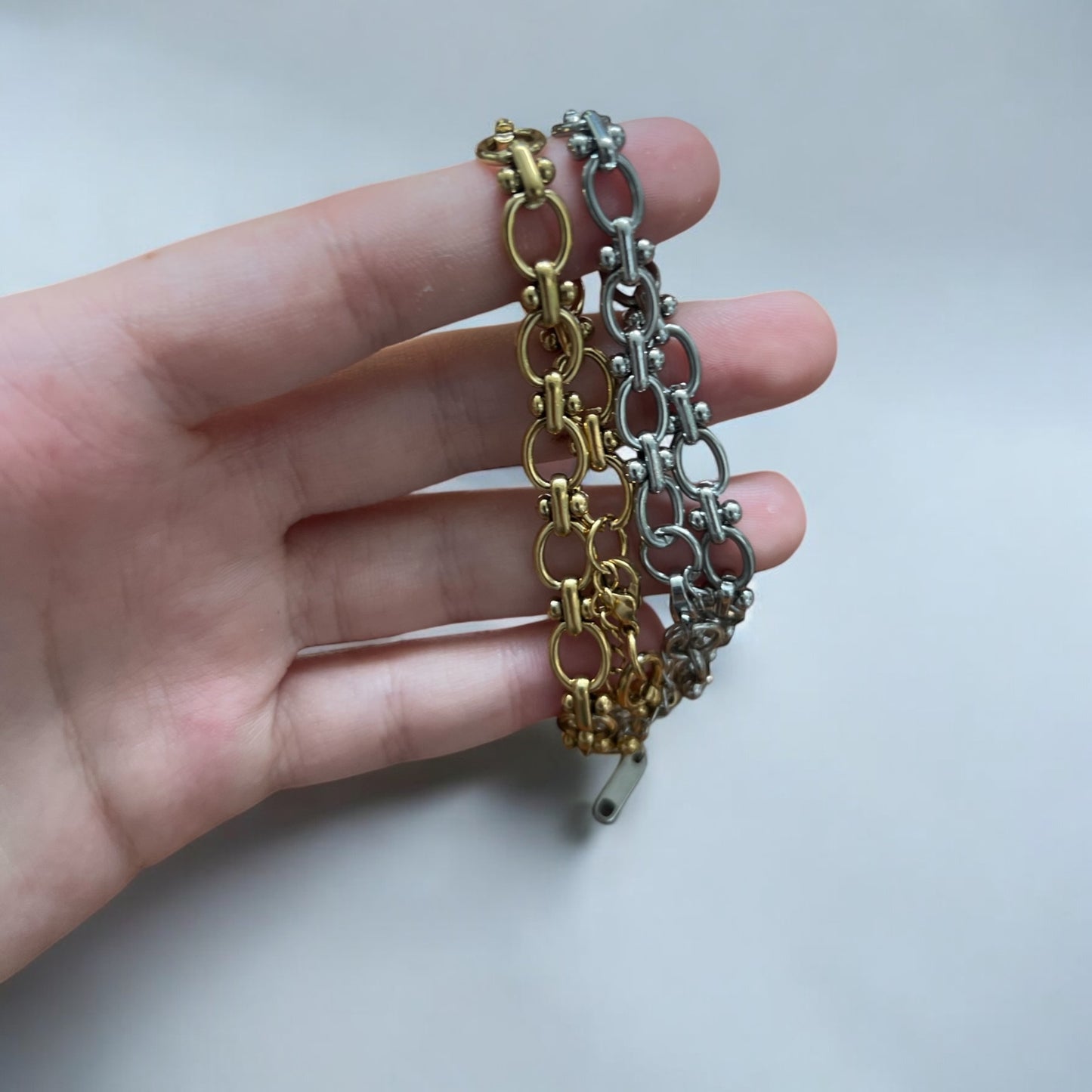 Qamar Link Chain Bracelet –  Gold & Silver