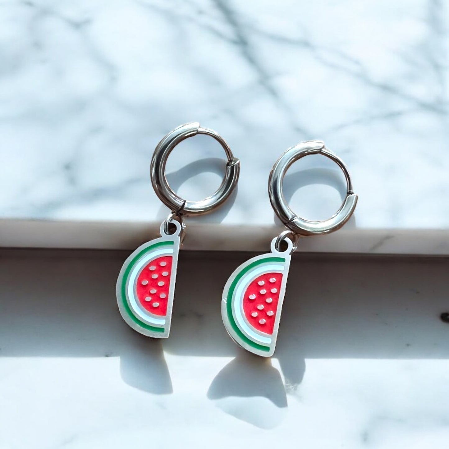 Palestine Watermelon Earrings – Gold & Silver