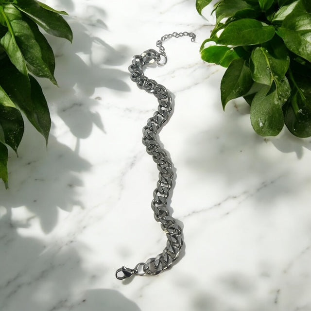 Cuban Link Chain Bracelet | Stainless Steel | Gold & Silver